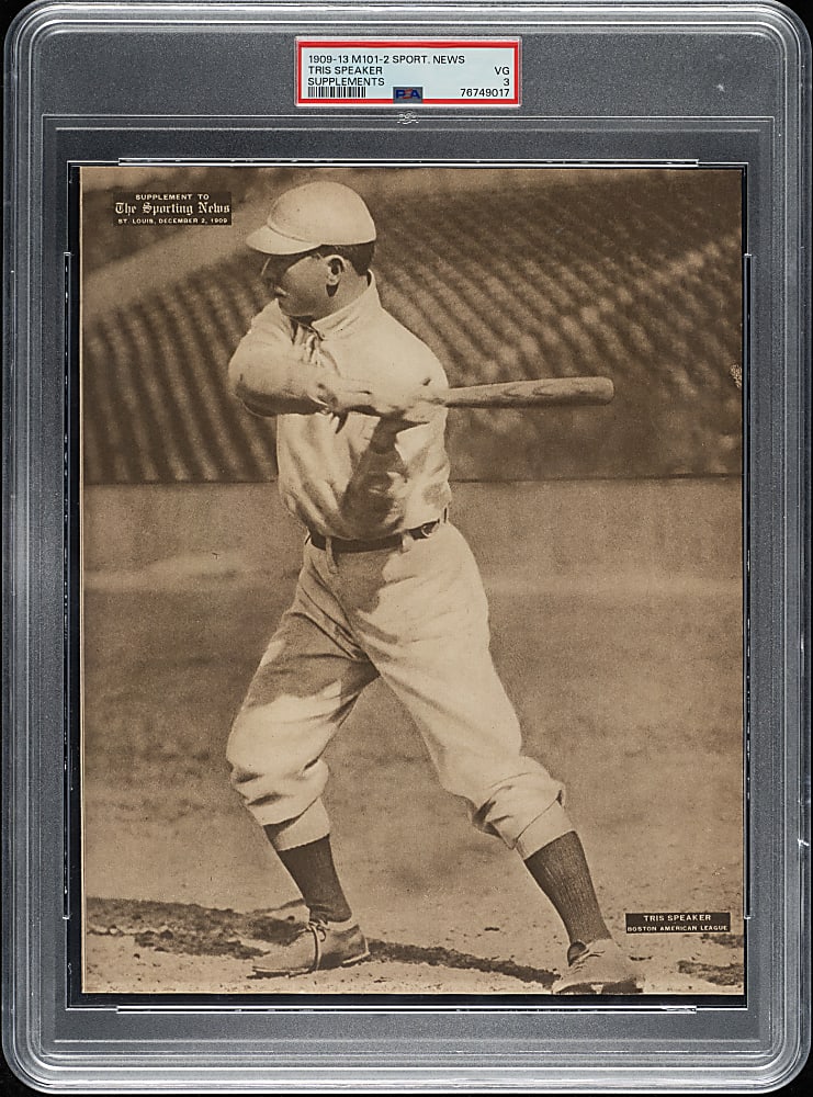 1909-1913 M101-2 Sporting News Supplements Tris Speaker PSA VG 3 - 1 of 1 - Highest Graded!