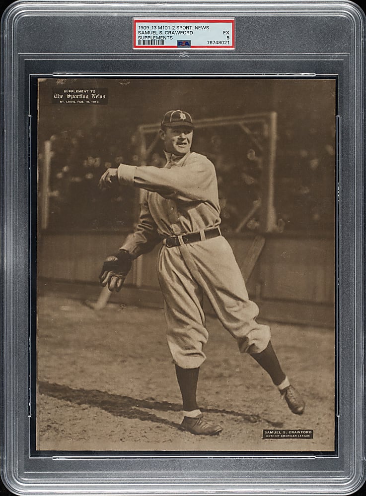 1909-1913 M101-2 Sporting News Supplements Sam Crawford PSA EX 5 - 1 of 1 - Highest Graded!