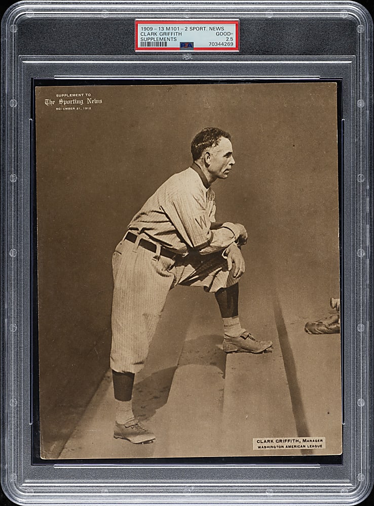 1909-1913 M101-2 Sporting News Supplements Clark Griffith PSA GOOD+ 2.5 - 1 of 1 - Highest Graded!