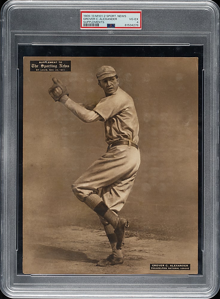 1909-1913 M101-2 Sporting News Supplements Grover C. Alexander Rookie PSA VG-EX 4 - 1 of 1 - Highest Graded!