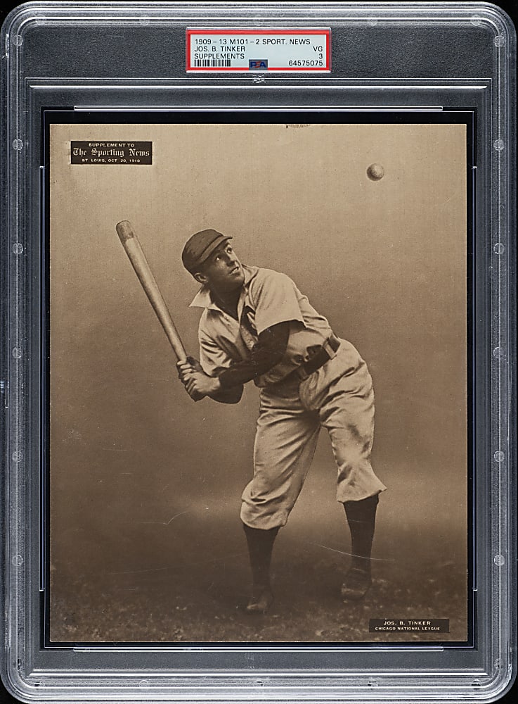 1909-1913 M101-2 Sporting News Supplements Joe Tinker PSA VG 3 - 1 of 2 - Highest Graded!