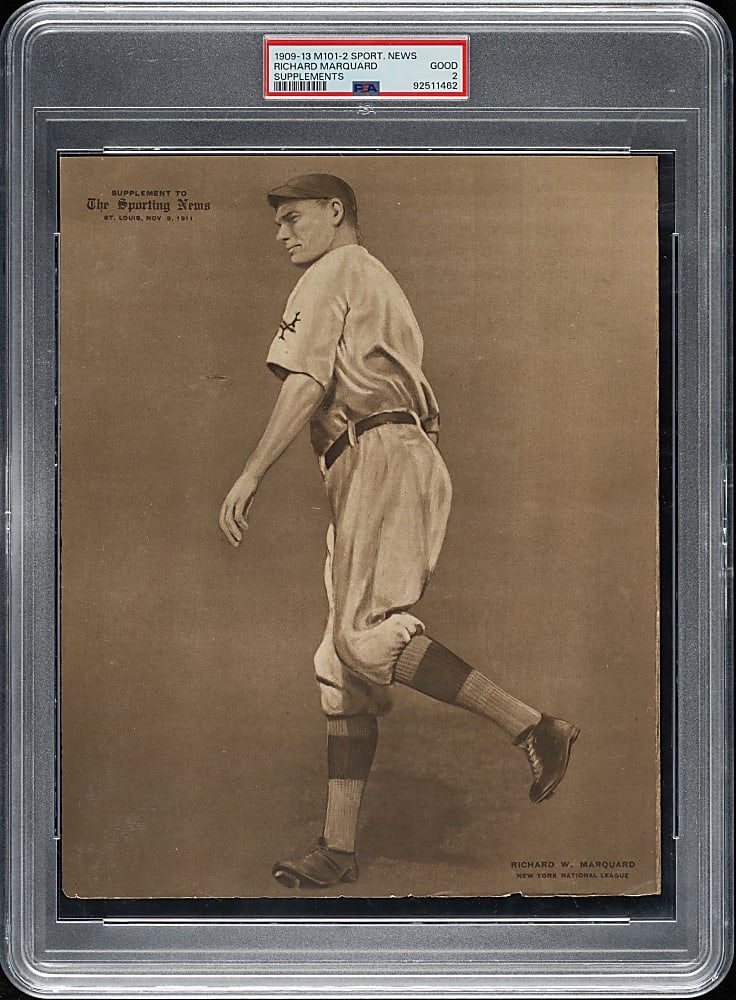 1909-1913 M101-2 Sporting News Supplements Rube Marquard PSA GOOD 2