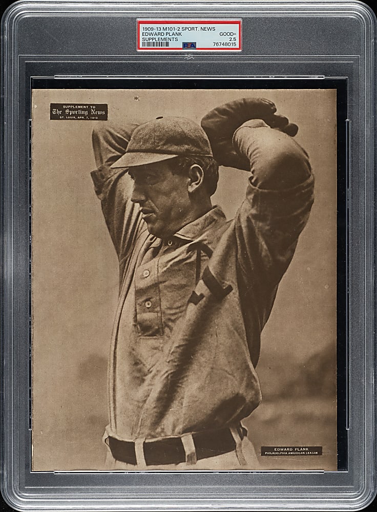 1909-1913 M101-2 Sporting News Supplements Edward Plank PSA GOOD+ 2.5