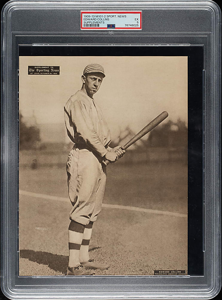 1909-1913 M101-2 Sporting News Supplements Eddie Collins PSA EX 5 - 1 of 1 - Highest Graded!