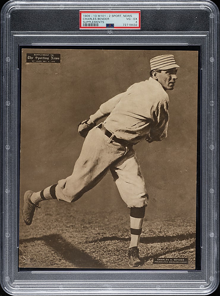 1909-1913 M101-2 Sporting News Supplements Chief Bender PSA VG-EX 4 - 1 of 1 - Highest Graded!