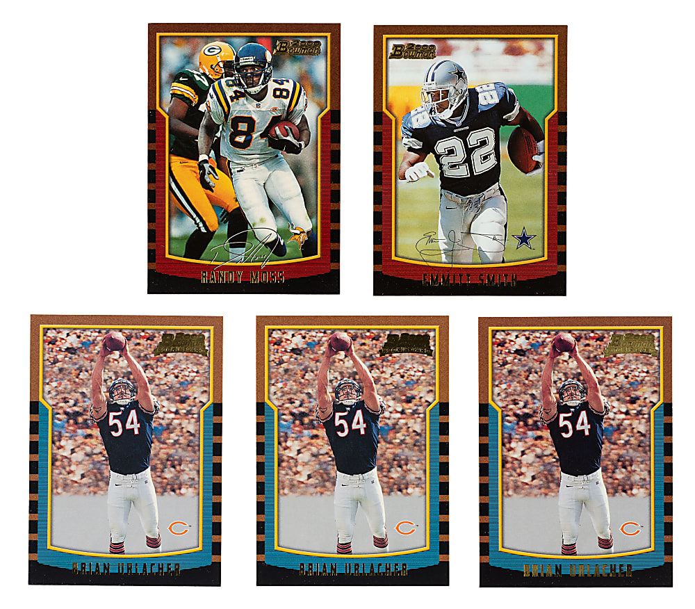 2000 Bowman Football Near-Complete and Partial Set Collection (4 Sets, 858 Cards) Including #236 Tom Brady Rookie PSA NM-MT 8