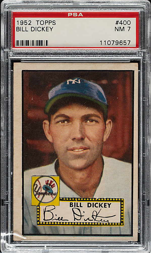 1952 Topps #400 Bill Dickey High Number PSA NM 7