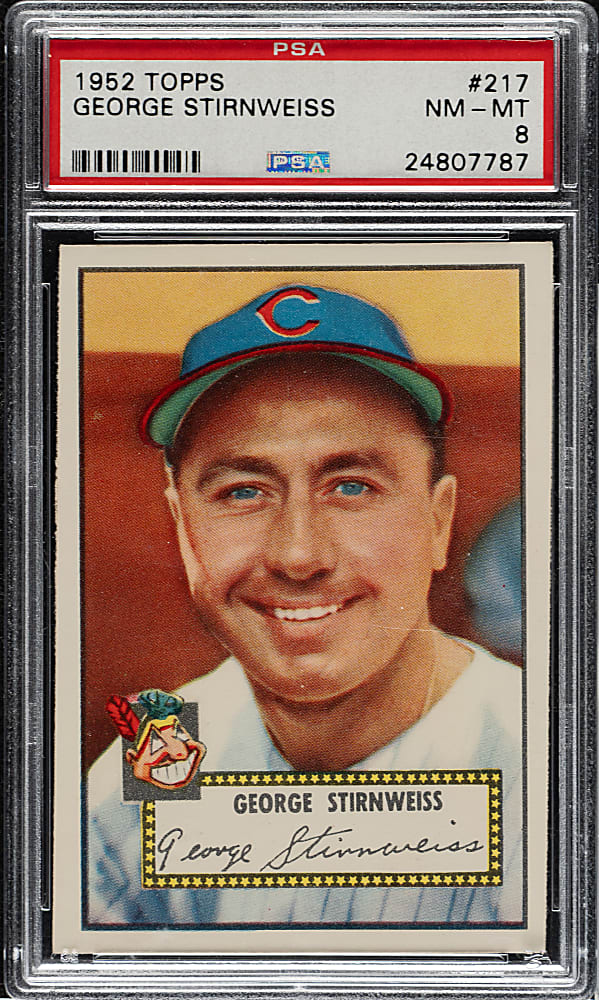 1952 Topps #217 George Stirnweiss PSA NM-MT 8