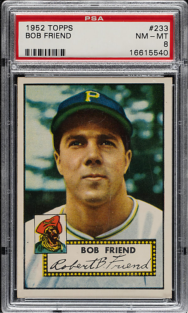 1952 Topps #233 Bob Friend PSA NM-MT 8