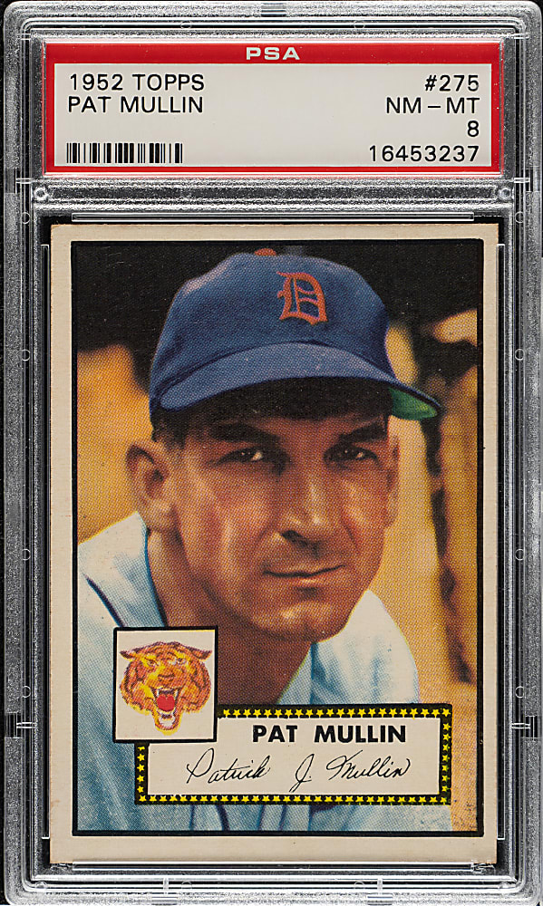1952 Topps #275 Pat Mullin PSA NM-MT 8