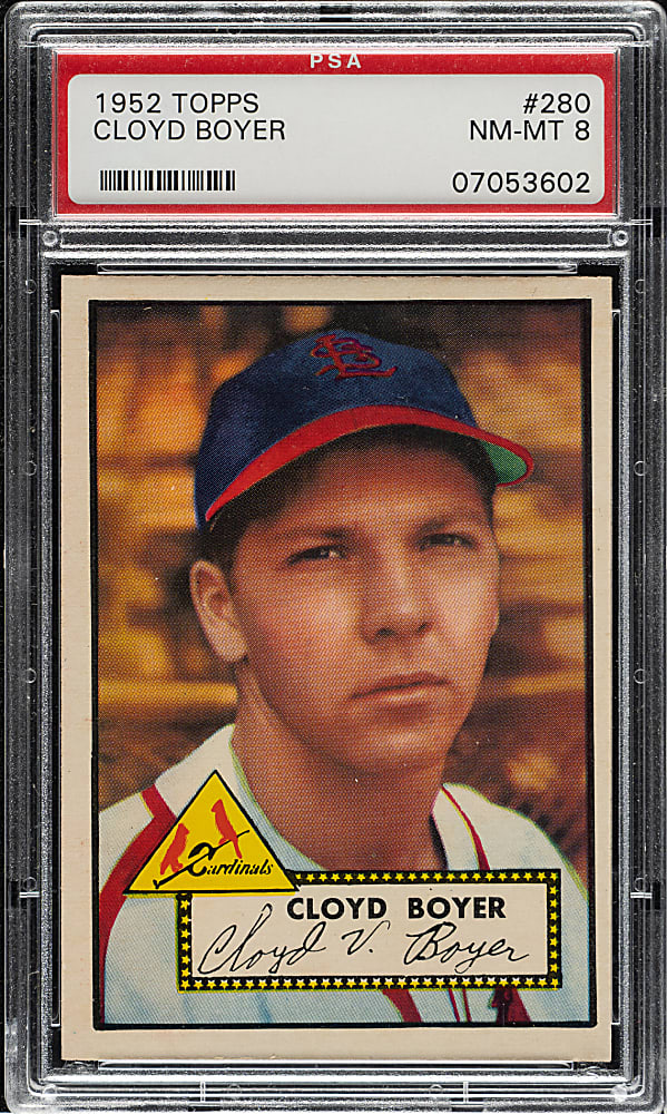 1952 Topps #280 Cloyd Boyer PSA NM-MT 8