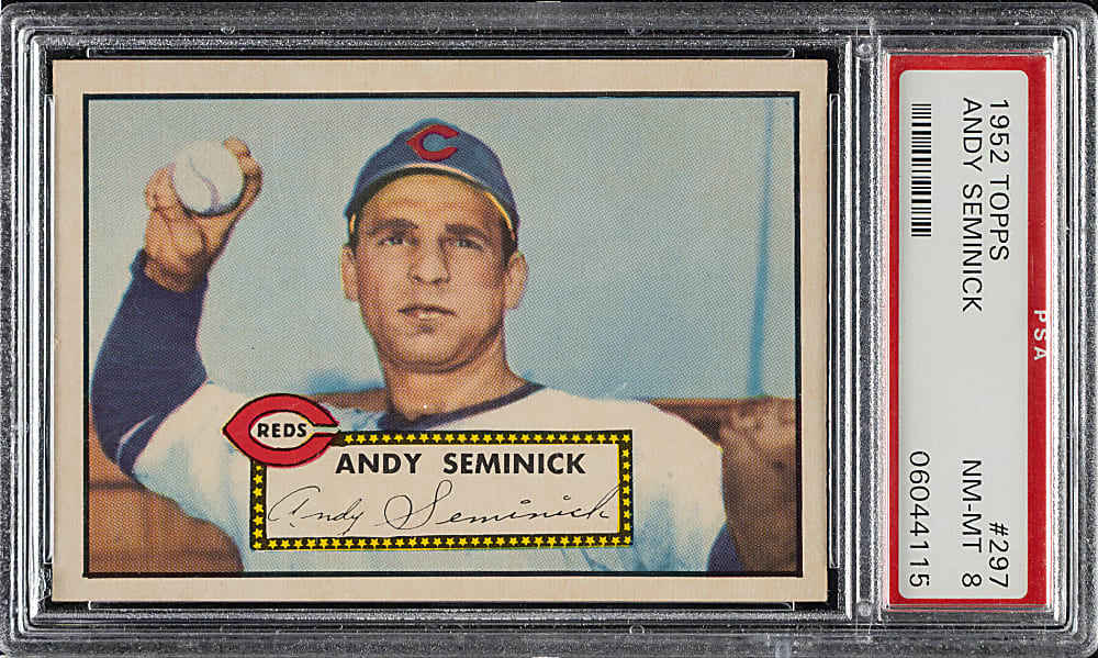 1952 Topps #297 Andy Seminick PSA NM-MT 8
