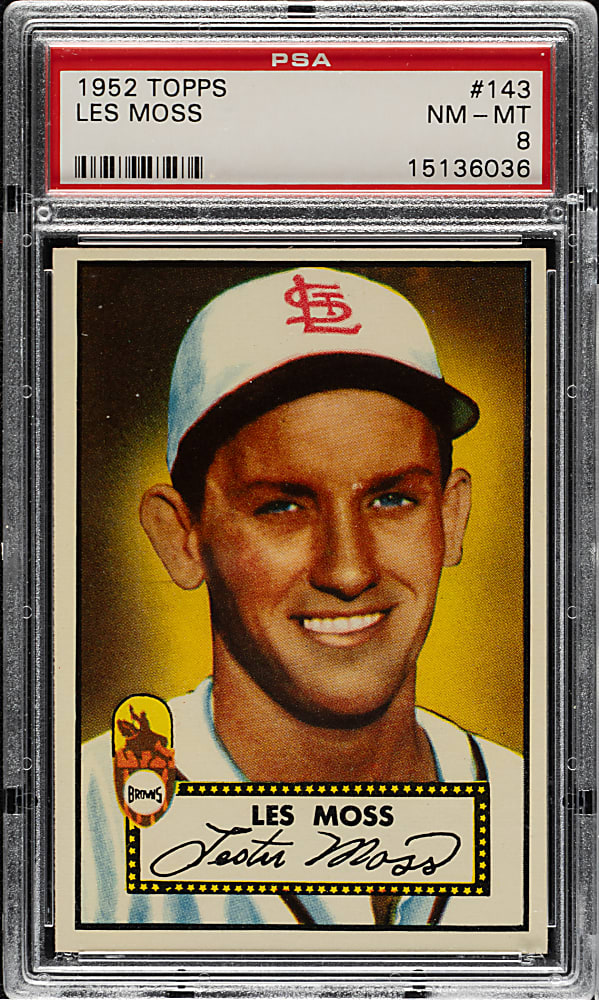 1952 Topps #143 Les Moss PSA NM-MT 8