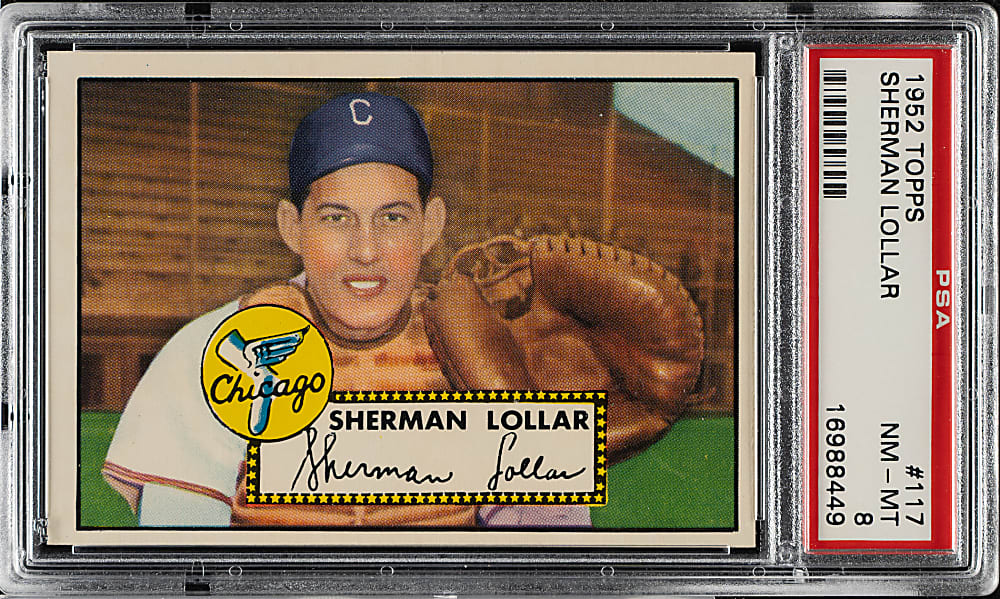 1952 Topps #117 Sherman Lollar PSA NM-MT 8