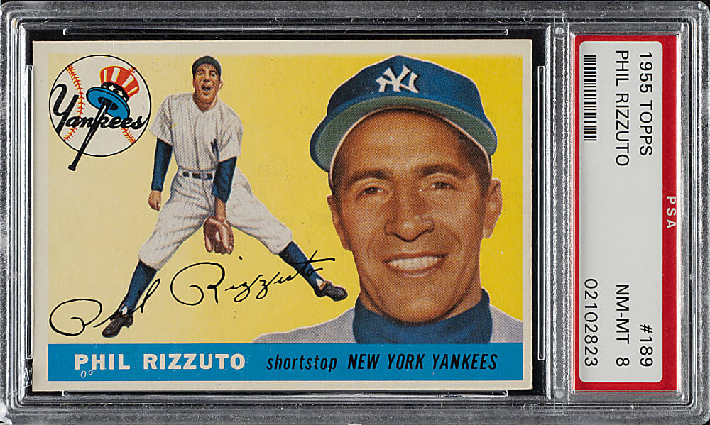 1955 Topps #189 Phil Rizzuto PSA NM-MT 8