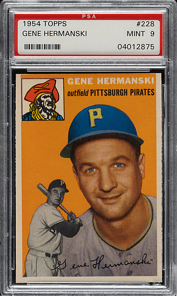 1954 Topps #228 Gene Hermanski PSA MINT 9