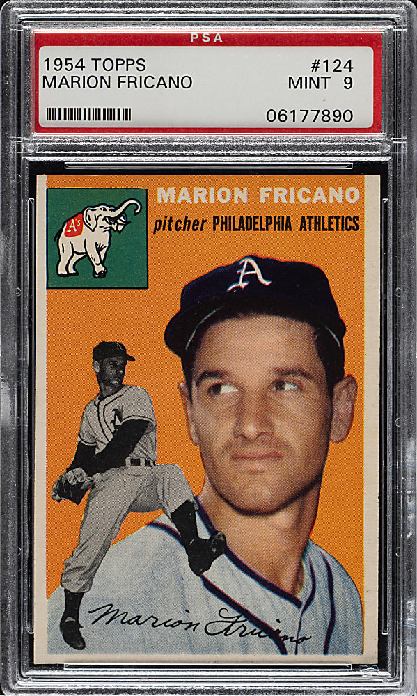 1954 Topps #124 Marion Fricano PSA MINT 9