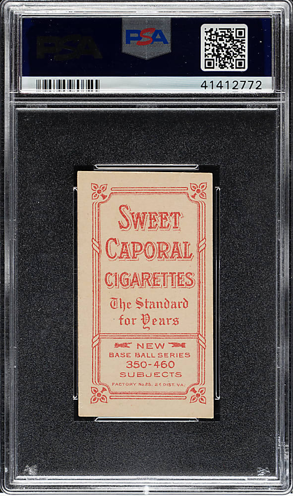 1909-1911 T206 White Border Home Run Baker PSA EX-MT 6