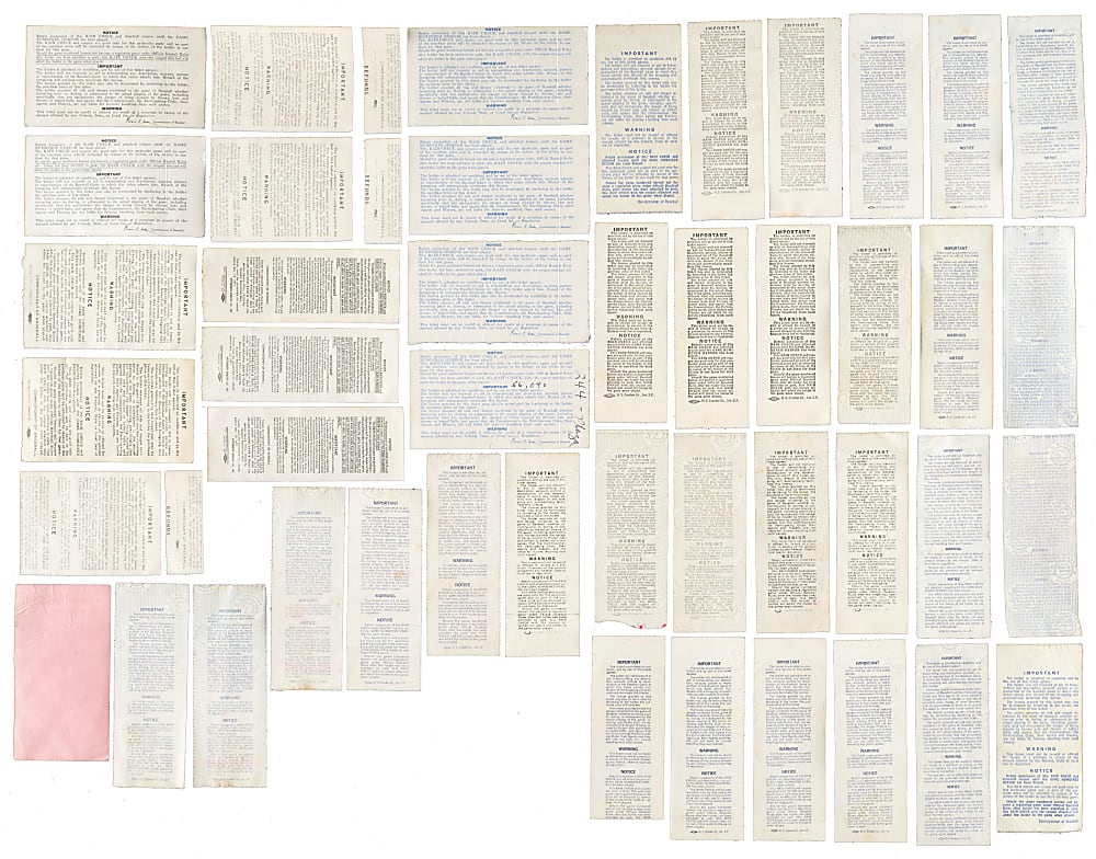 1970 to 1984 World Series Ticket Stub Collection (49) Including Clemente Home Runs, Jackson Three-HR Game, and Mays' Last Game