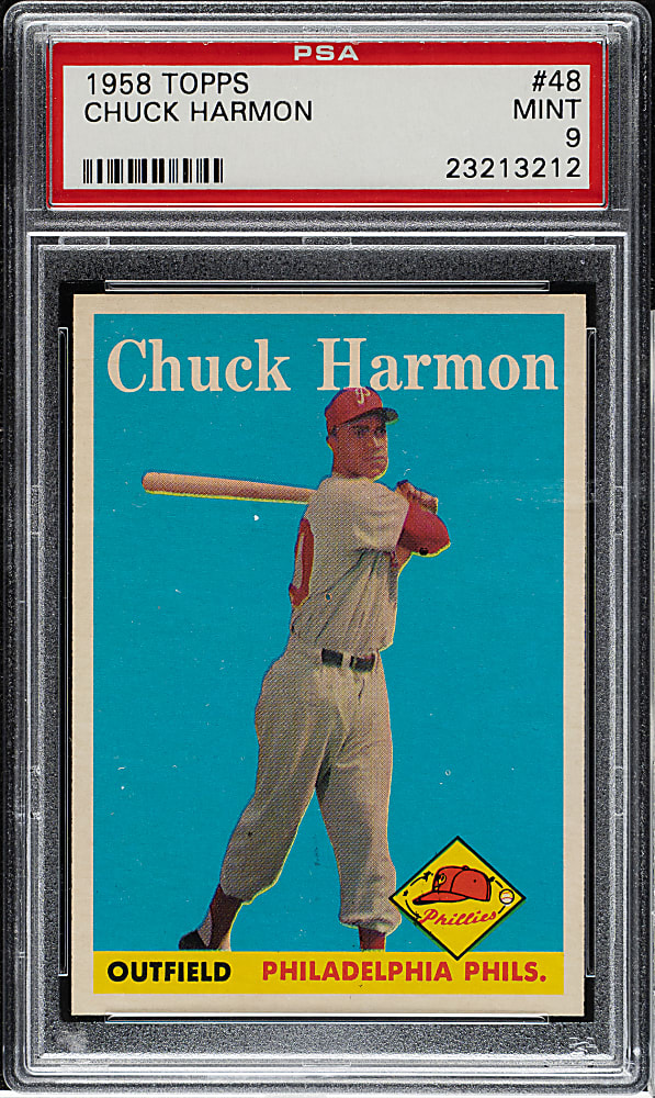 1958 Topps #48 Chuck Harmon PSA MINT 9 - Highest Graded!