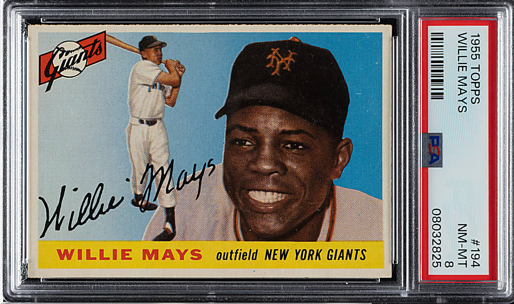 1955 Topps #194 Willie Mays PSA NM-MT 8