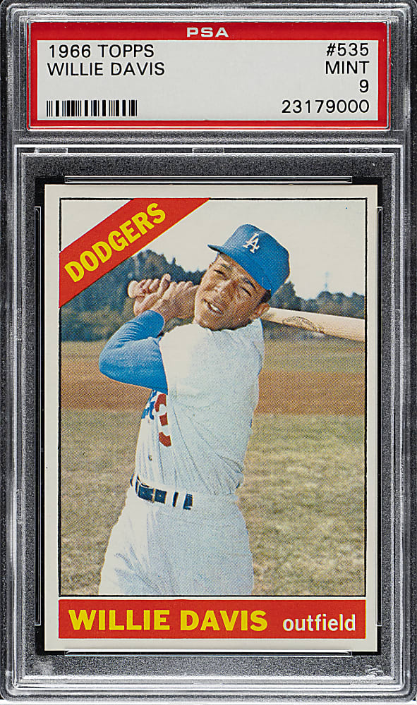 1966 Topps #535 Willie Davis PSA MINT 9