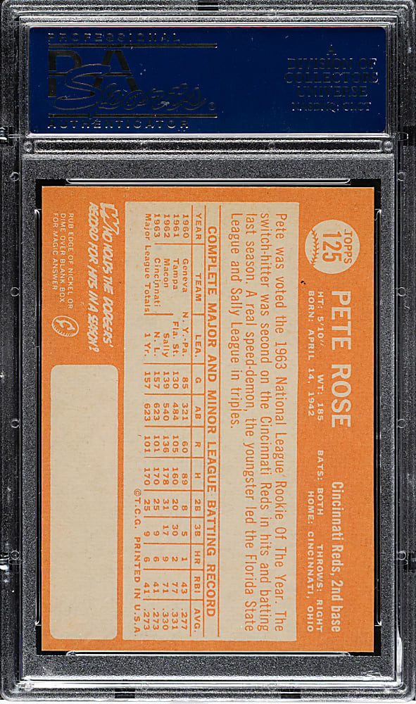 1964 Topps #125 Pete Rose PSA NM-MT 8