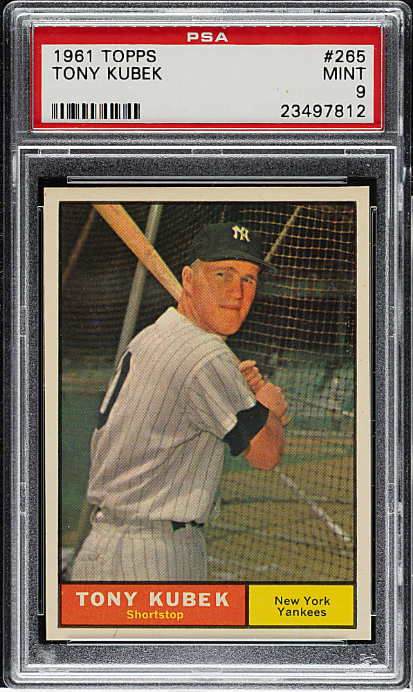 1961 Topps #265 Tony Kubek PSA MINT 9