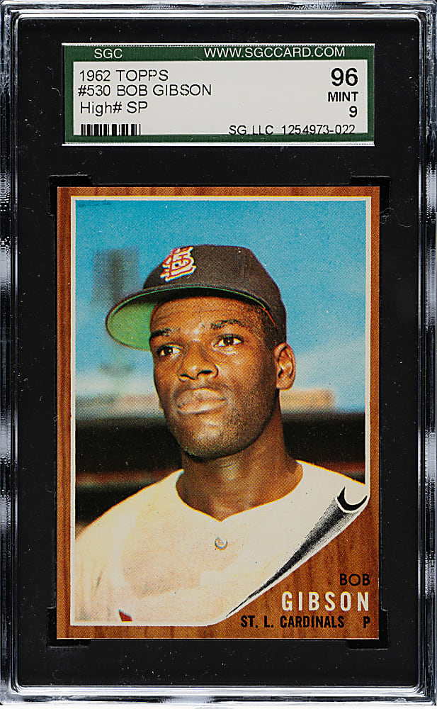 1962 Topps #530 Bob Gibson SGC MINT 96 - Highest Graded!