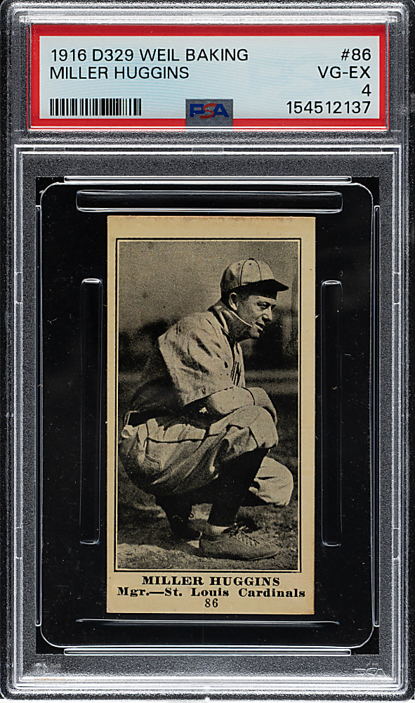 1916 D329 Weil Baking Co. #86 Miller Huggins PSA VG-EX 4 - The Only PSA-Graded Example!