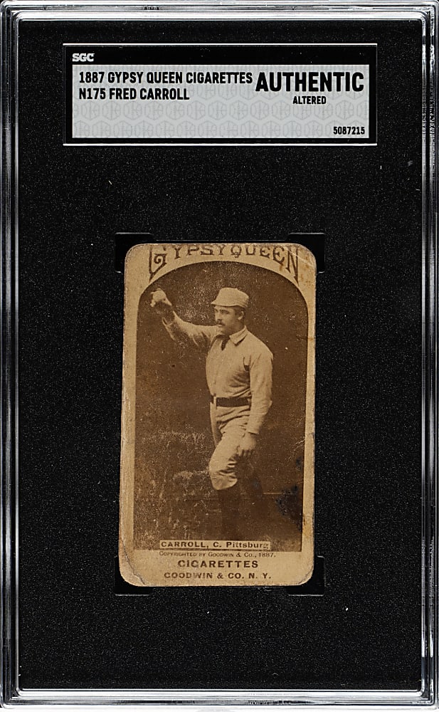 1887 N175 Gypsy Queen Fred Carroll - SGC Authentic
