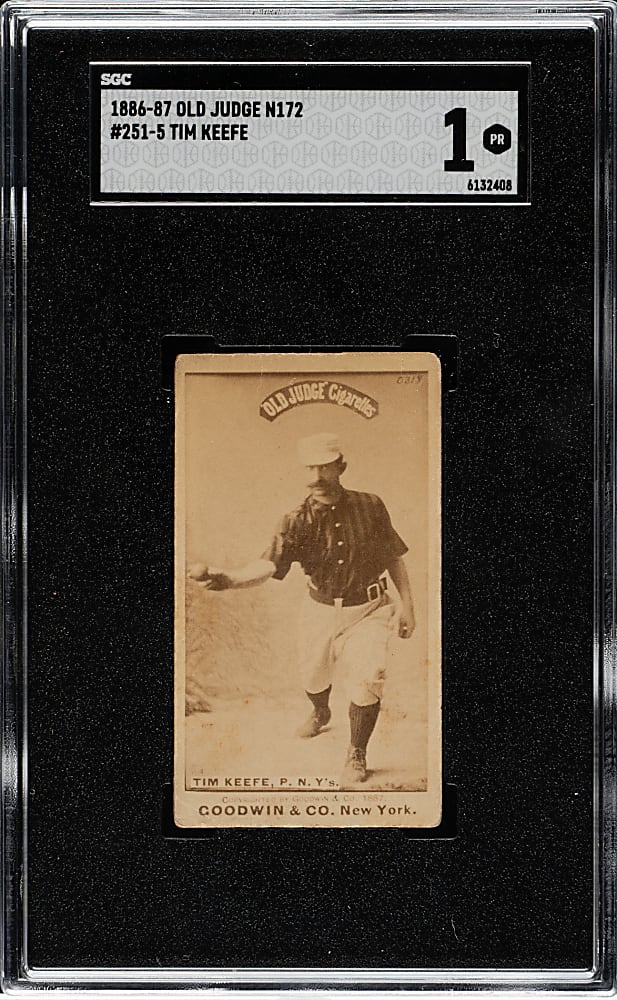 1887 N172 Old Judge Tim Keefe SGC POOR 1