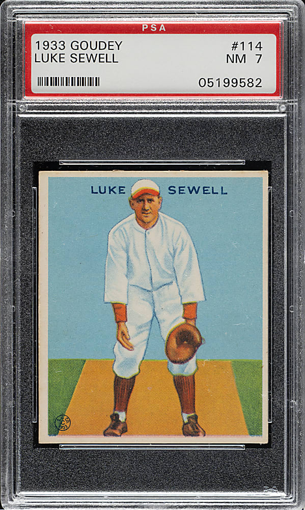 1933 R319 Goudey #114 Luke Sewell PSA NM 7