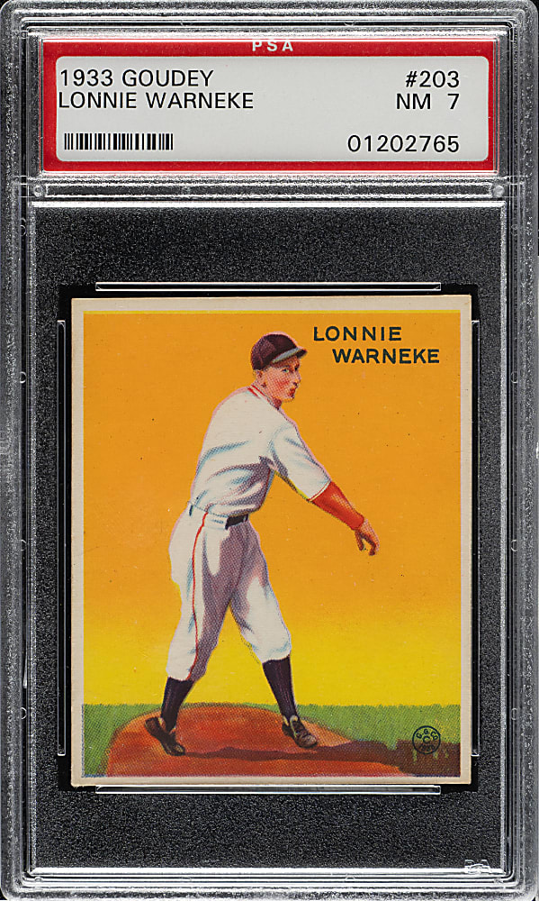 1933 R319 Goudey #203 Lonnie Warneke PSA NM 7