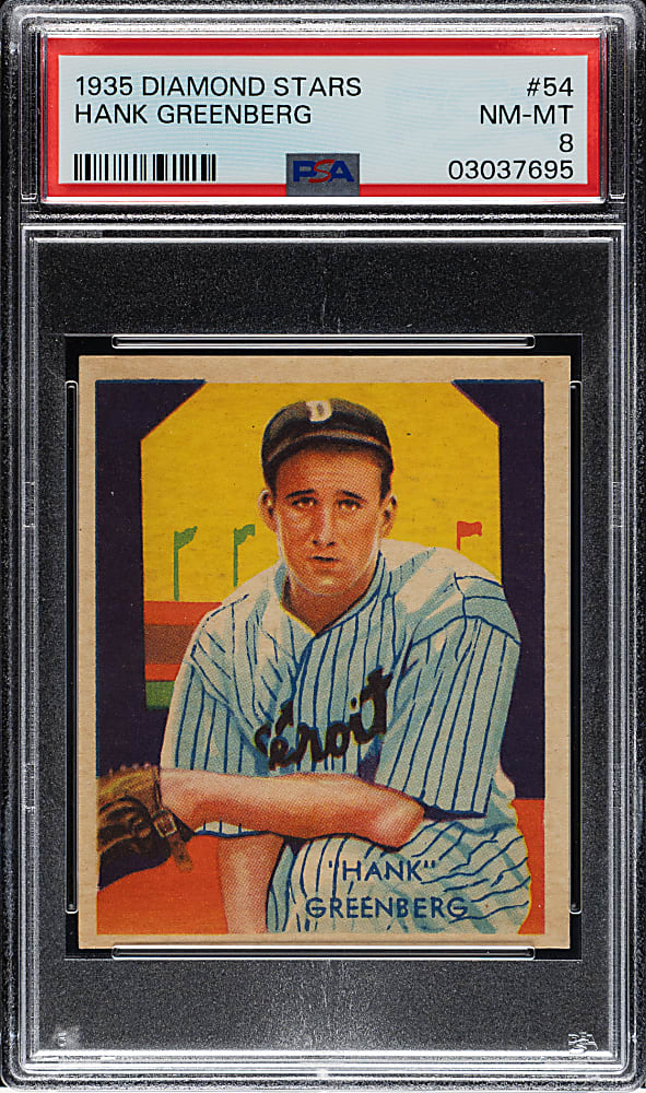 1934-1936 R327 Diamond Stars #54 Hank Greenberg PSA NM-MT 8