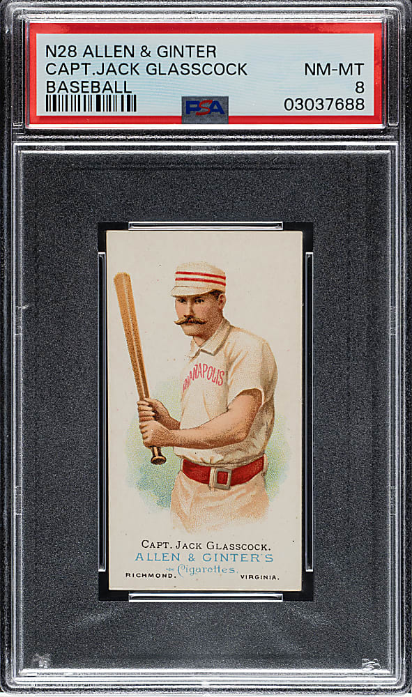 1888 N28 Allen & Ginter Jack Glasscock PSA NM-MT 8