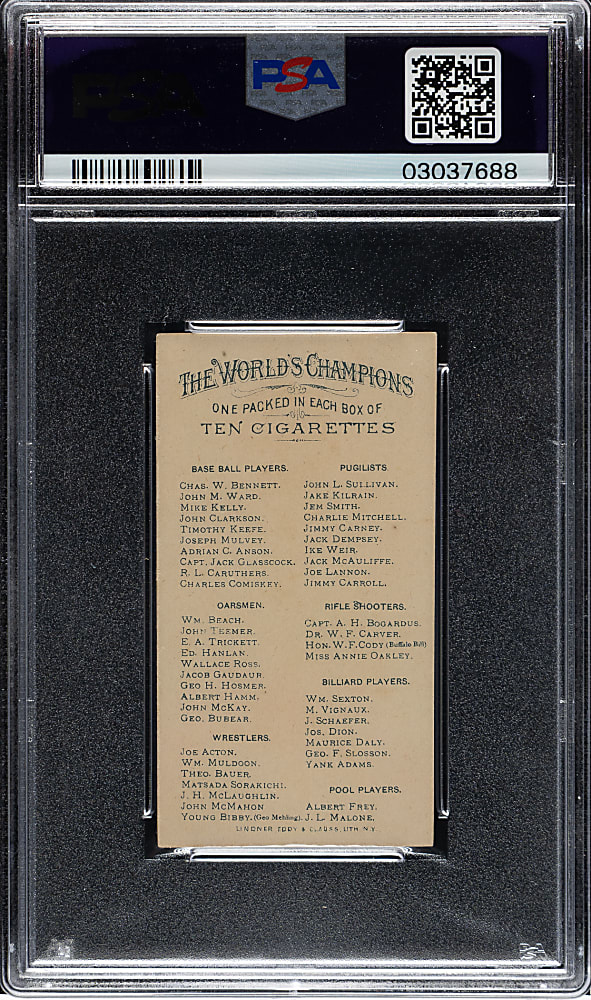 1888 N28 Allen & Ginter Jack Glasscock PSA NM-MT 8