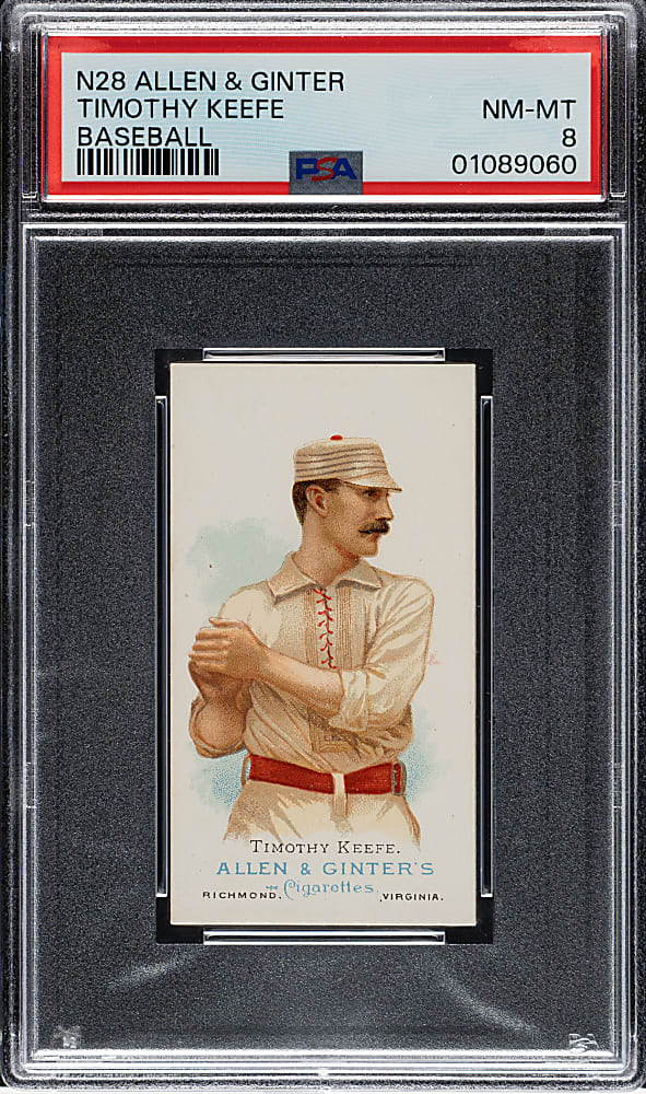 1888 N28 Allen & Ginter Tim Keefe PSA NM-MT 8 - Highest Graded!