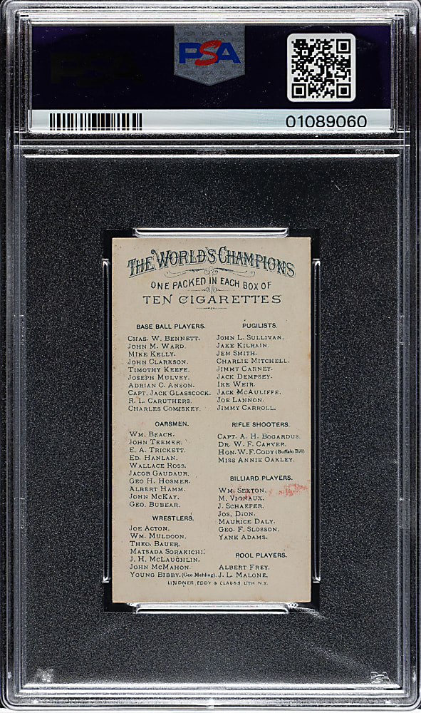 1888 N28 Allen & Ginter Tim Keefe PSA NM-MT 8 - Highest Graded!