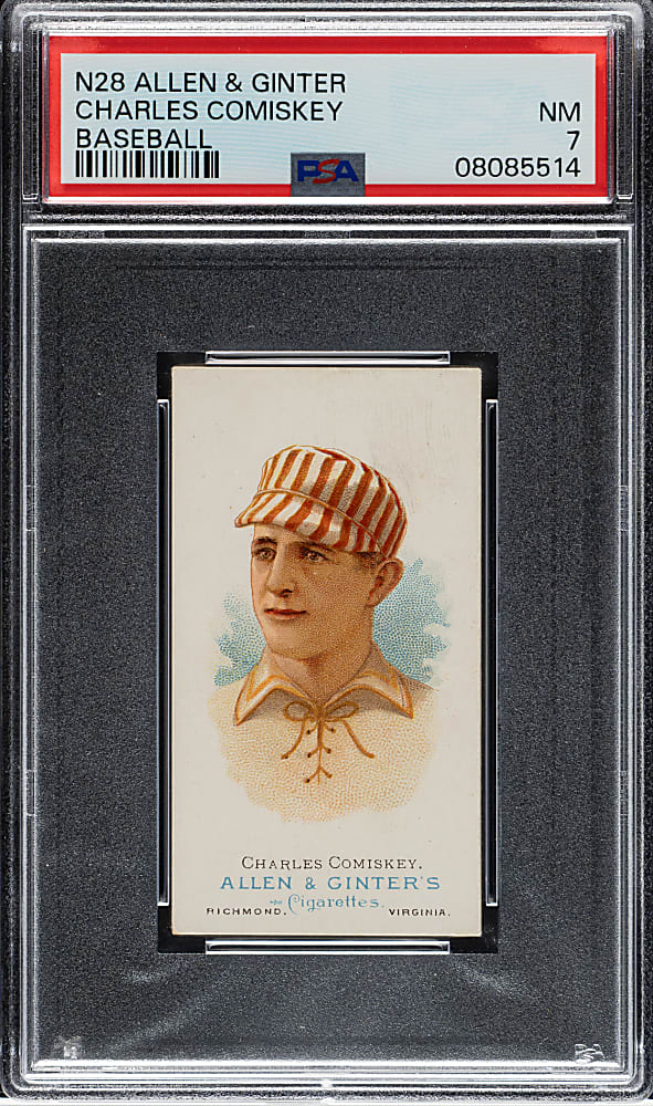 1888 N28 Allen & Ginter Charles Comiskey PSA NM 7