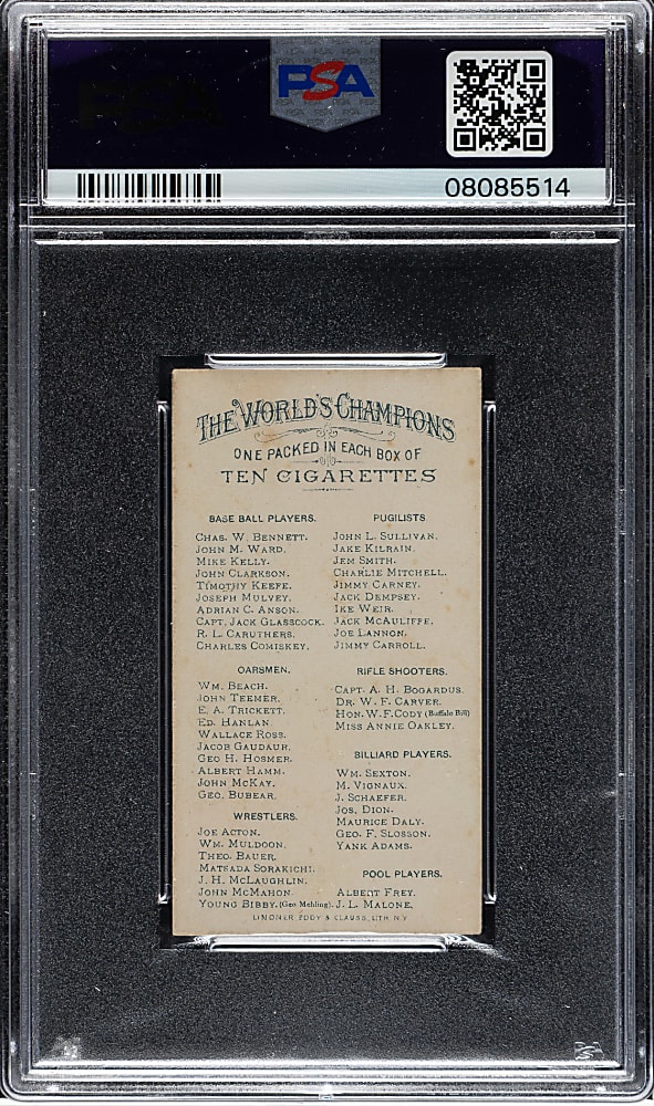1888 N28 Allen & Ginter Charles Comiskey PSA NM 7