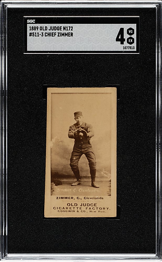 1889 N172 Old Judge Chief Zimmer SGC VG/EX 4