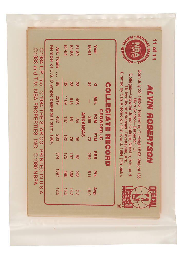 1985-1986 Star Company Basketball "All-Rookie" Factory-Sealed Unopened Bag with Michael Jordan
