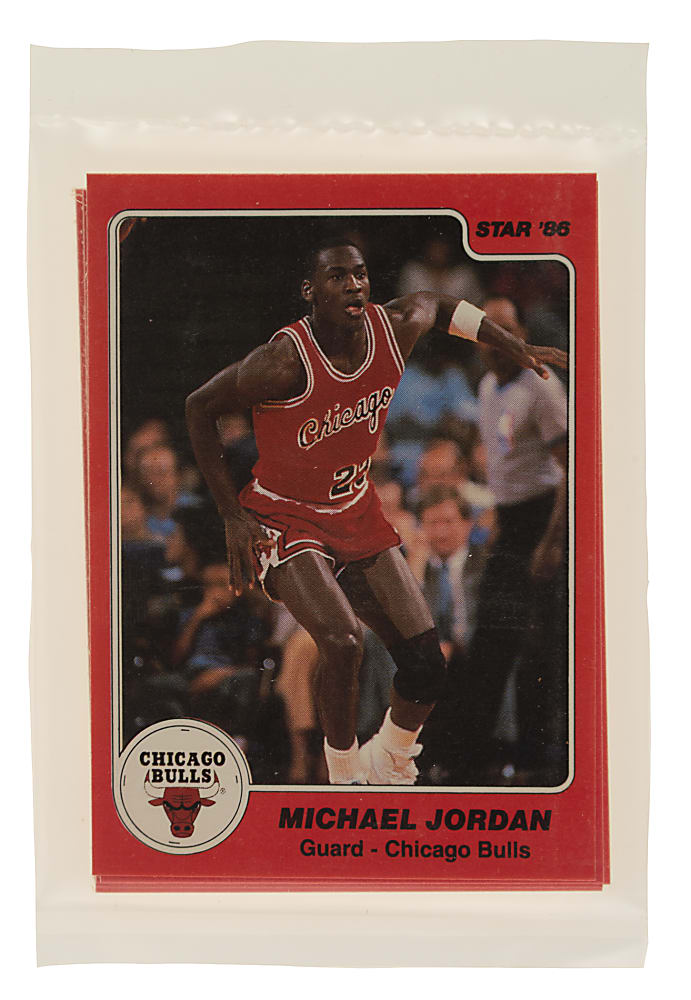 1985-1986 Star Company Basketball Chicago Bulls Team Factory-Sealed Unopened Bag with Michael Jordan and George Gervin