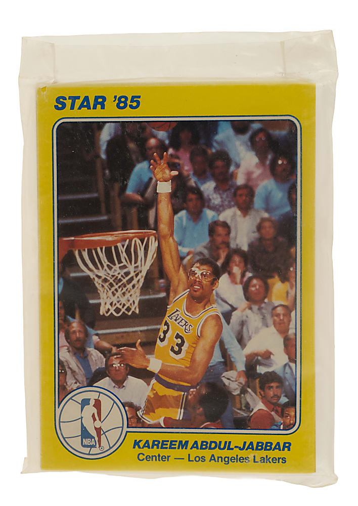 1984-1985 Star Company Basketball "Court Kings 5x7" Factory-Sealed Unopened Bag with Kareem Abdul-Jabbar