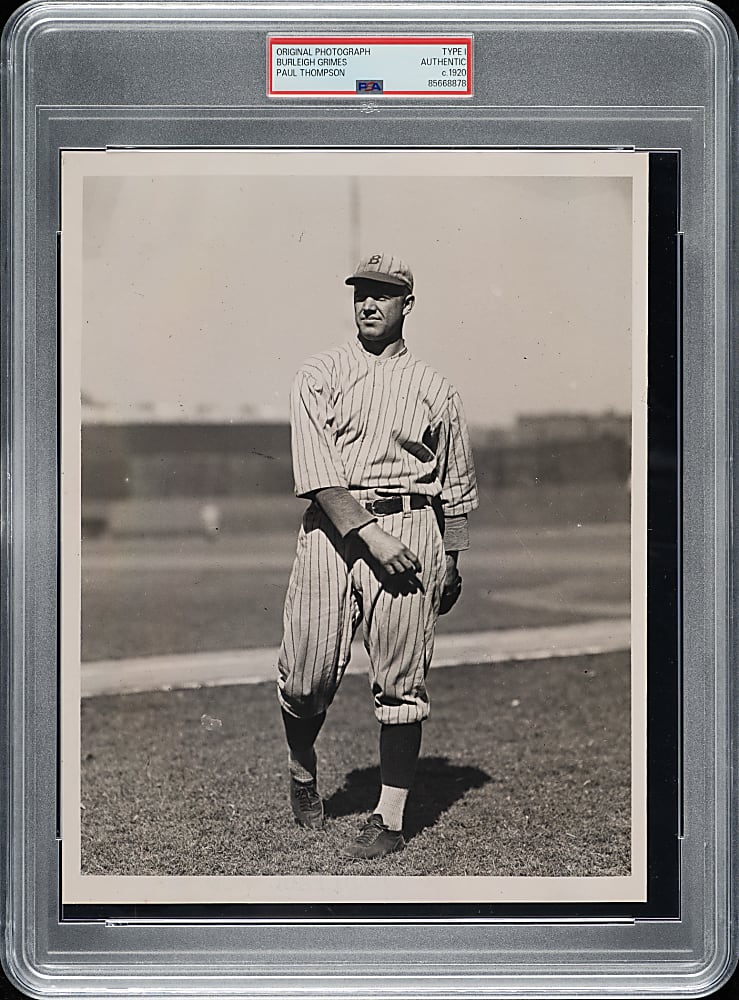 Circa 1920 Burleigh Grimes Original Paul Thompson Agency Photograph PSA/DNA Type I