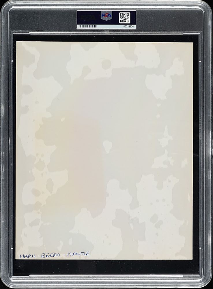 Circa 1961 Mickey Mantle, Roger Maris, and Yogi Berra Original Photograph PSA/DNA Type I