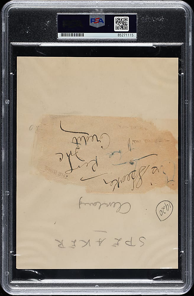 Circa 1920 Tris Speaker Original Charles Conlon Photograph PSA/DNA Type I - Image Used for 1920 W-UNC Card