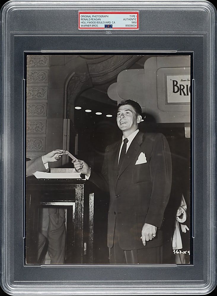 1950 Ronald Reagan Hollywood Boulevard Original Warner Brothers Photograph PSA/DNA Type I