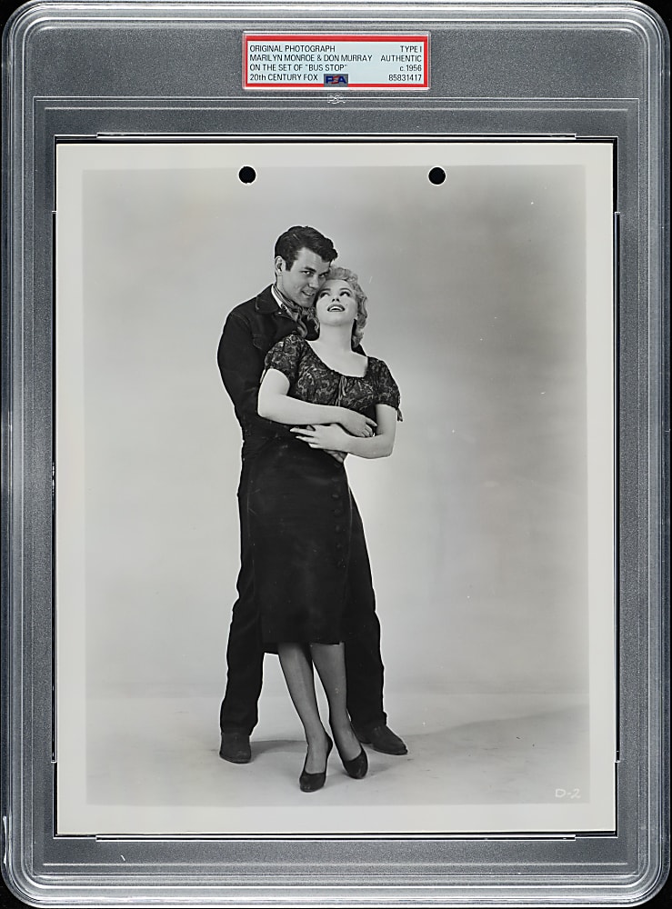 Circa 1956 Marilyn Monroe and Don Murray on Set of Bus Stop Original 20th Century Fox Photograph PSA/DNA Type I